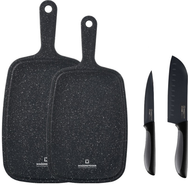 바겐슈타이거 블랙 칼도마 4종 세트, 1세트, 과도 유틸리티 + 산도쿠 식도 + 마블 핸디도마 소 + 마블 핸디도마 중