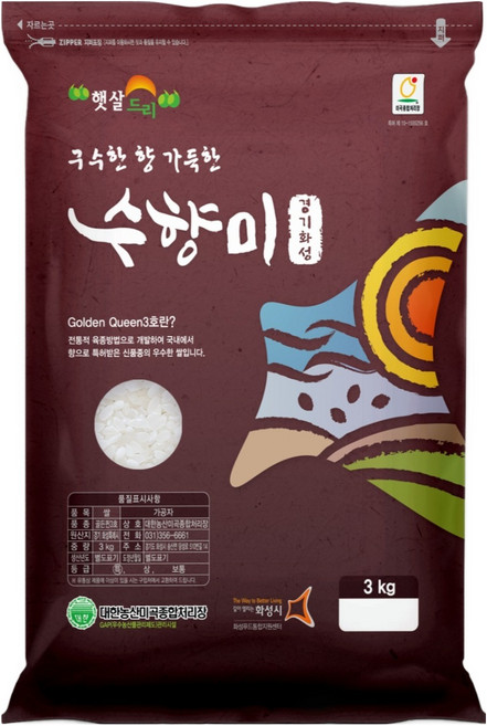 수향미 골든퀸 3호 백미 특등급, 3kg, 1개