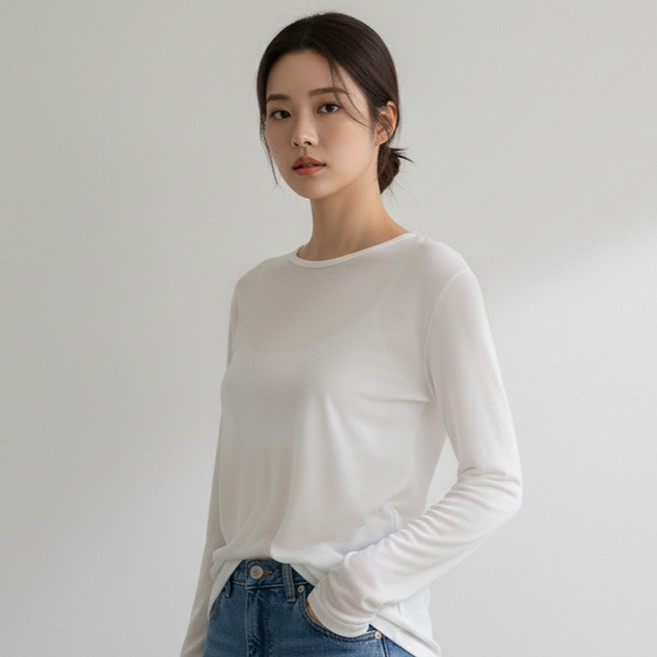 레몬소울 여성용 클라 텐셀 긴팔 티셔츠