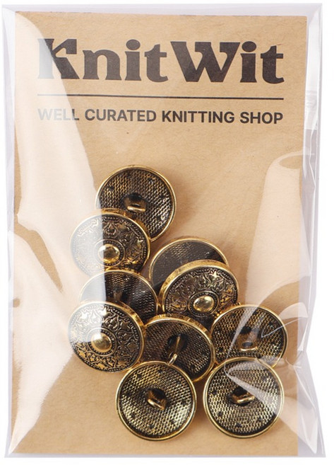 니트위트 클래식 단추 18mm 10p, 엔틱골드, 1개