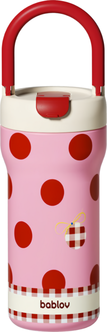 bablov 花伴森 316拎拎小國王手提保溫瓶, 莓莓城堡, 1個, 700ml