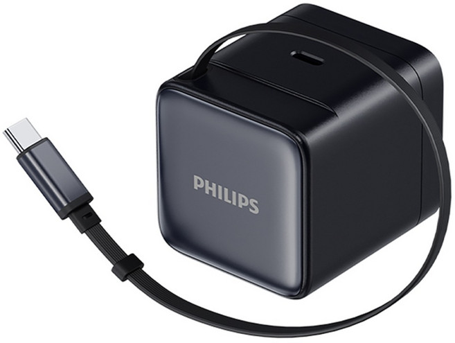 PHILIPS 飛利浦 45W伸縮線電源供應器 含萬國轉接頭 DLP6346C, 黑灰色, 1個
