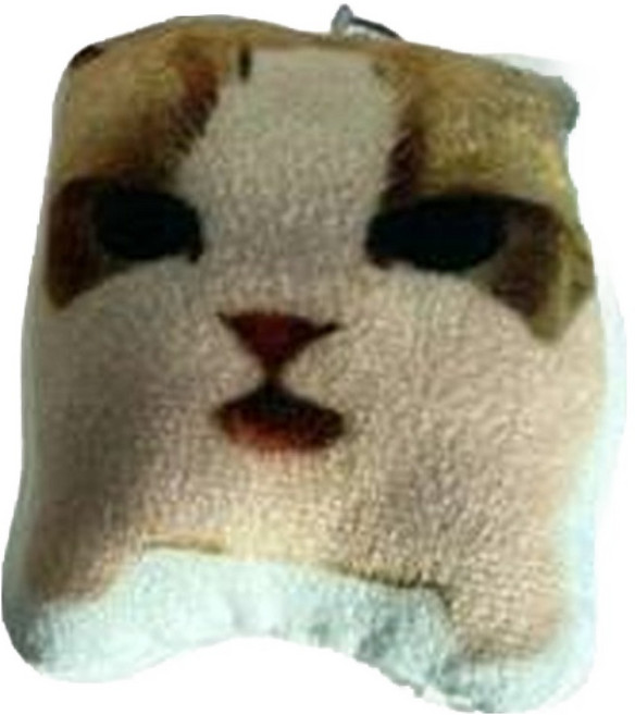 다다랜드 소리나는 웃긴 고양이 인형 키링, 누랭이, 1개, 6cm