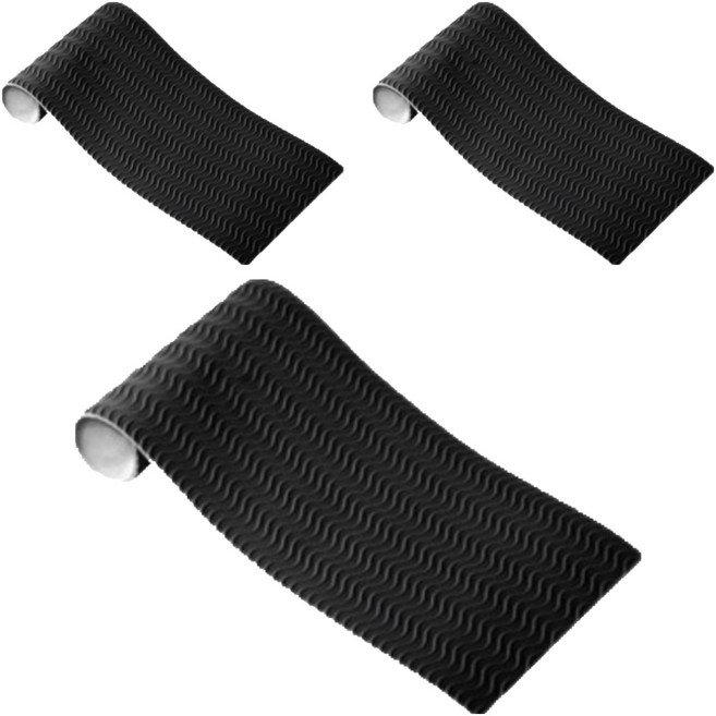 잘라쓰는 구두 미끄럼방지 패드, 블랙, 3개