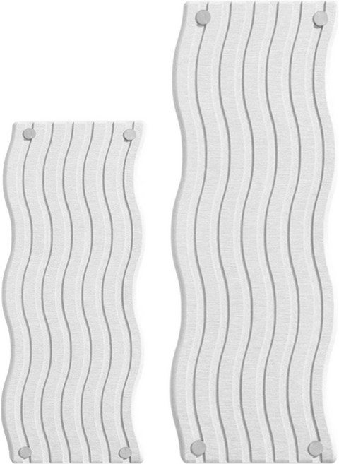 앤티스 공중부양 커브라인 다용도 규조토 트레이 2종 세트, 화이트, 1세트