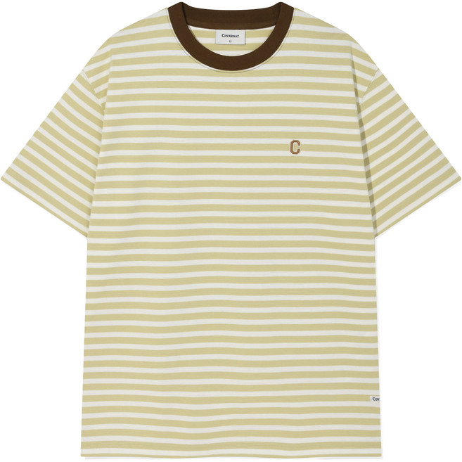 커버낫 남녀공용 베이직 스트라이프 면 티셔츠