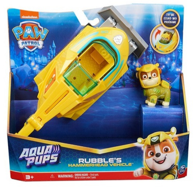 PAW PATROL 汪汪隊立大功 水陸兩用車小礫玩具, 混合色, 1個