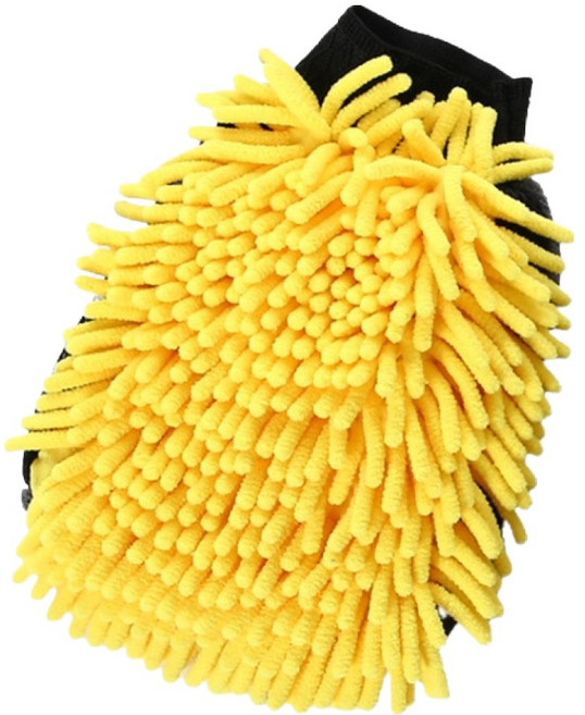 테마스 세차 청소 장갑, 옐로우, 1개