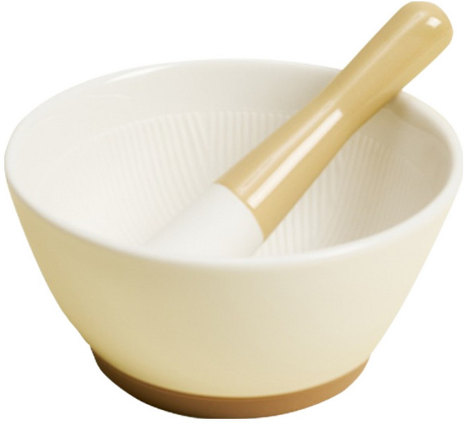 모두아이 도자기 이유식 조리기 2종 세트, 절구 + 방망이, 1세트, 샌드베이지