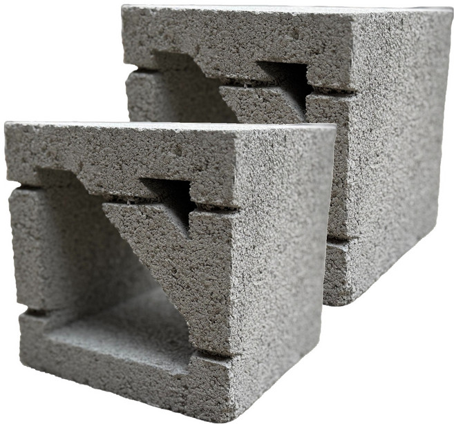 위드블럭 버라이어티 공간 인테리어 마감 블럭 투페이스 M6, 그레이, 2개