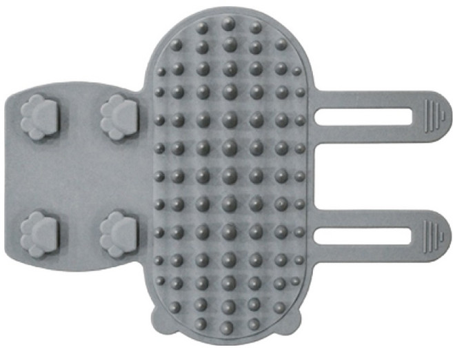 유인지화 고양이 얼굴 긁기 코너 부착 셀프 브러시, 그레이, 4개