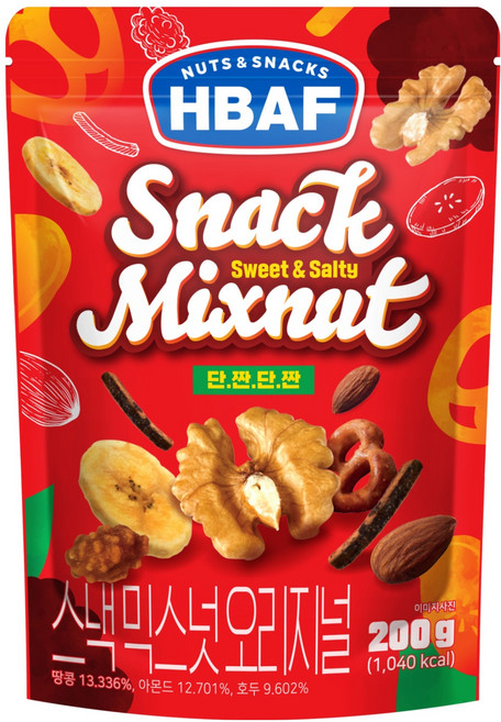 바프 스낵 믹스넛 오리지널, 200g, 1개