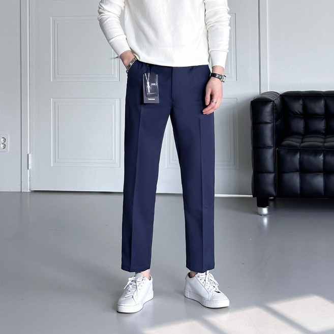 이브클로젯 남성용 9부 10부 기장 히든 버클 구김방지 링클프리 스판 슬랙스 2932 1