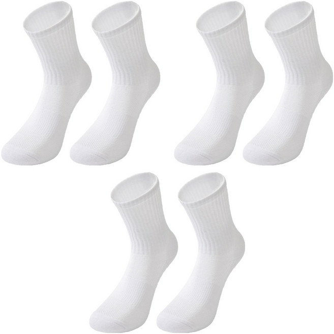 LECAF 跑步襪 LE6R006WHT, 白色, 3個