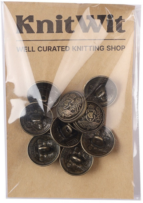 니트위트 브리티시 단추 18mm, 엔틱, 1개