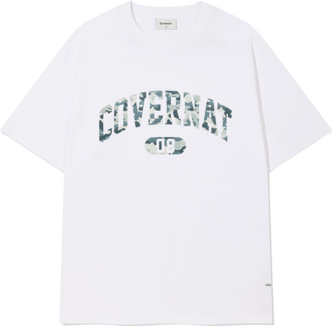 커버낫 남녀공용 아치 08 로고 면 티셔츠