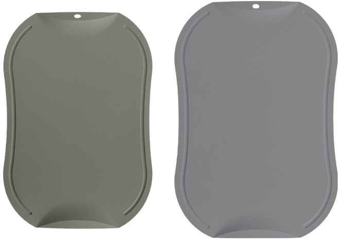 도블레 국내산 칼집나지 않는 항균도마 카키 + 소프트그레이 세트, 카키, 소프트그레이, 1세트