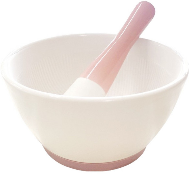 모두아이 도자기 이유식 조리기 2종 세트, 절구 + 방망이, 1세트, 소프트핑크