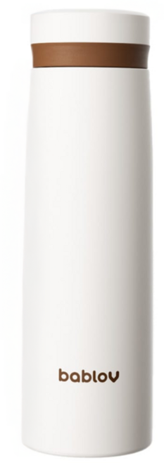 bablov 花伴森 316極簡保溫瓶, 莫奈白, 1個, 500ml