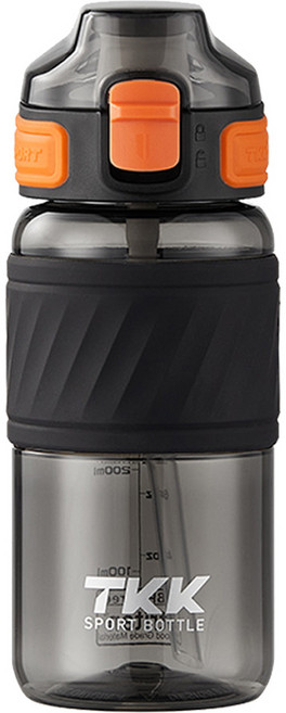 TKK 哈倫運動水壺 Tritan, 火山黑, 500ml, 1個