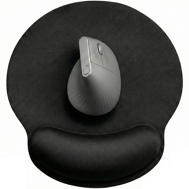 누아트 논슬립 메모리폼 생활방수 마우스패드 230 x 250 x 4 mm, 블랙, 1개