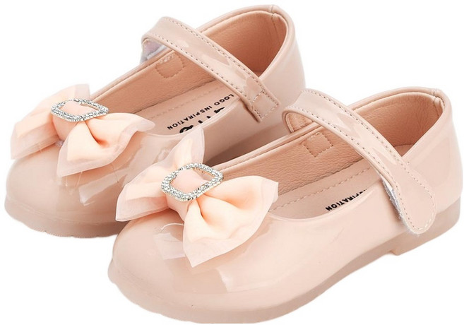 네모리본 플랜 에나멜 구두