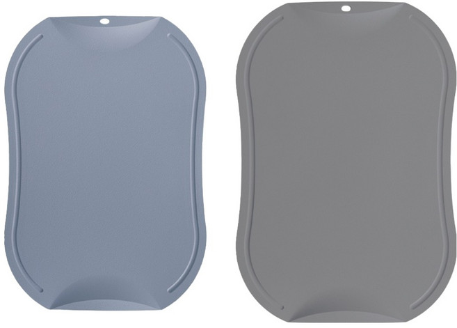 도블레 국내산 칼집나지 않는 항균 도마 2종 세트, 블루그레이, 소프트그레이, 1세트