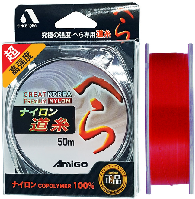 Amigo 헤라 원줄 붕어 중틍 내림, 레드, 1개