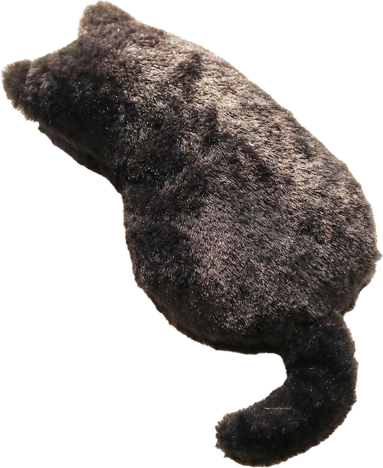 쿠말 식빵굽는 고양이 귀여운 필통, 블랙, 1개