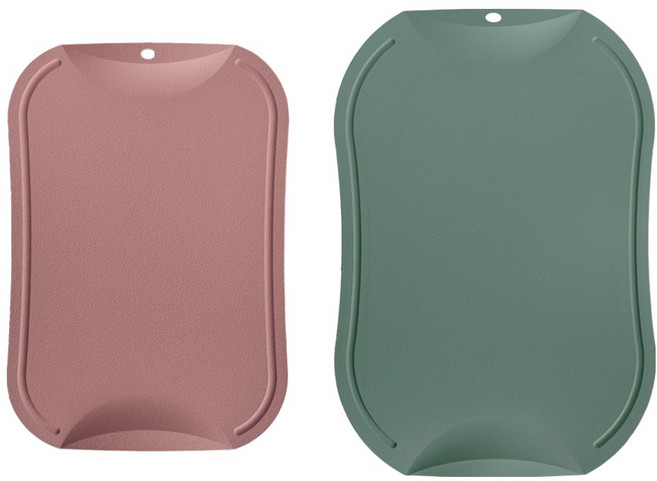 도블레 국내산 칼집나지 않는 항균 도마 2종 세트, 말린장미, 세이지그린, 1세트