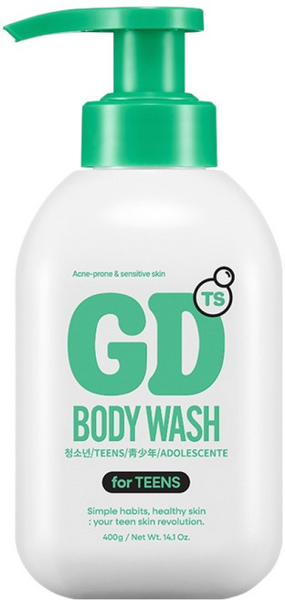 TS 지디 청소년 여드름 케어 바디워시, 400g, 1개