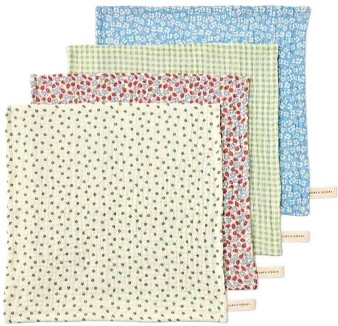 모던하우스 ON L 순면 멀티 거즈행주 딸기 4종 세트, 1세트