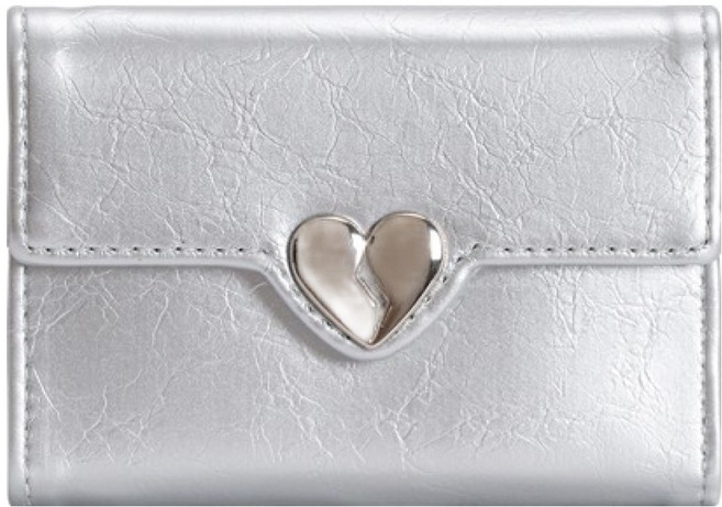 선빛 여성용 하트 포인트 컴팩트 미니 반지갑