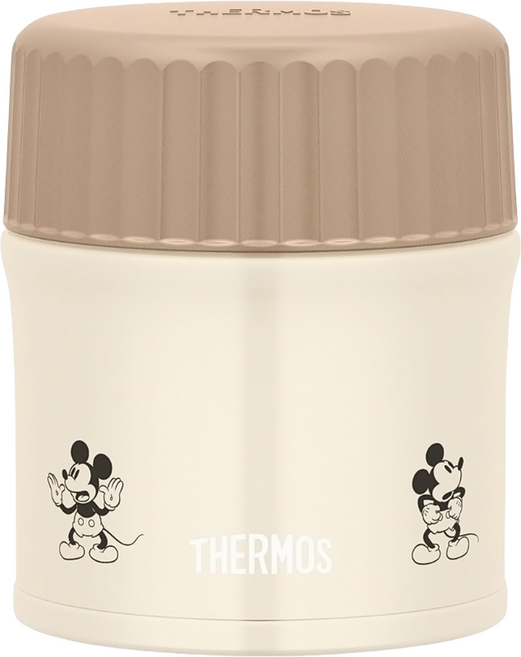 THERMOS 膳魔師 真空隔熱燜燒保溫湯罐 JBU-303DS, LBE 淺卡其米奇, 1個, 300ml