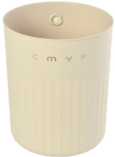 팬톤홈퍼니싱 원형 오픈형 업소용 실내 사무실 감성 인테리어 쓰레기통, 베이지