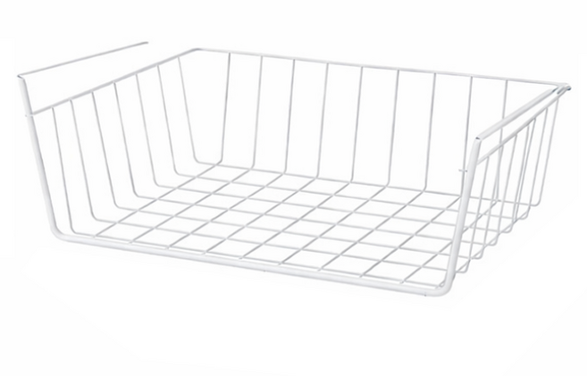 앞날창창주방하부장걸이식바스켓 선반, 화이트, 1개