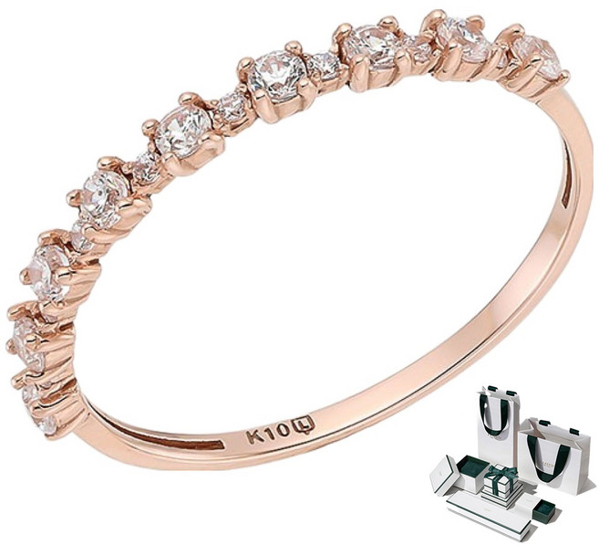 로이드 여성용 발렌타인 샤인 14K 골드 반지 + 쇼핑백