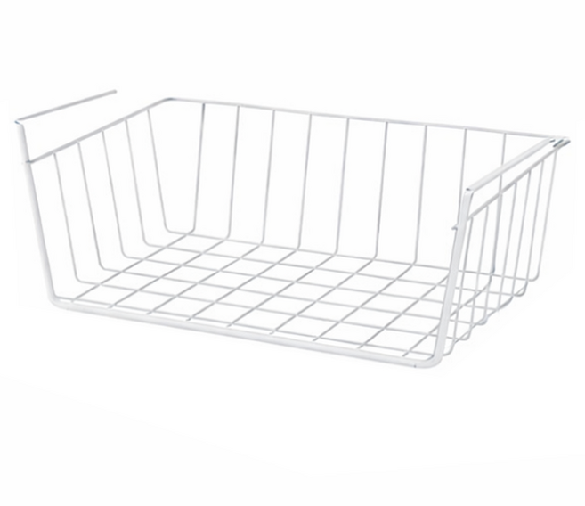 앞날창창주방하부장걸이식바스켓 선반, 화이트, 1개