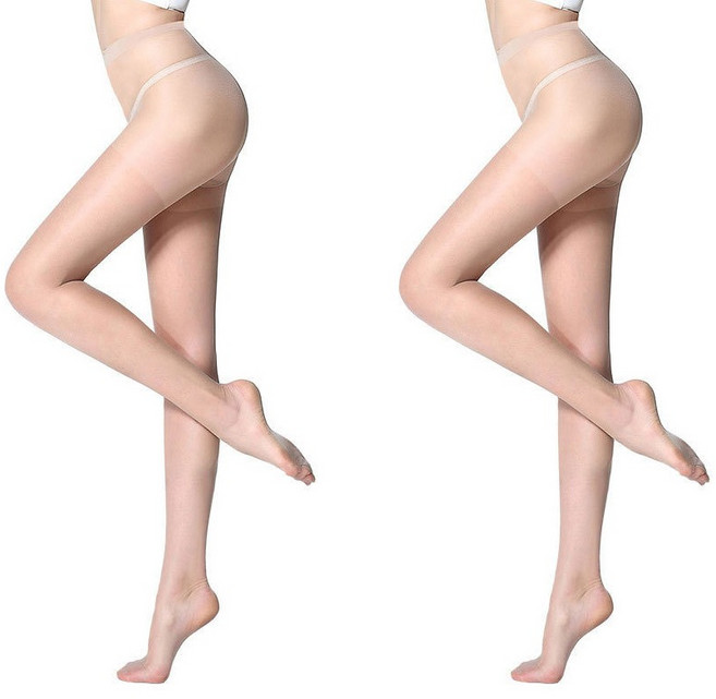 더시럽 여성용 초슬림 T형 누드라인 팬티 스타킹 0D 2p