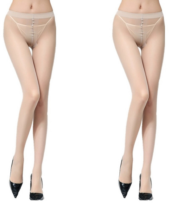 더시럽 여성용 빅사이즈 T형 누드라인 탄력 팬티 스타킹 0D 2p