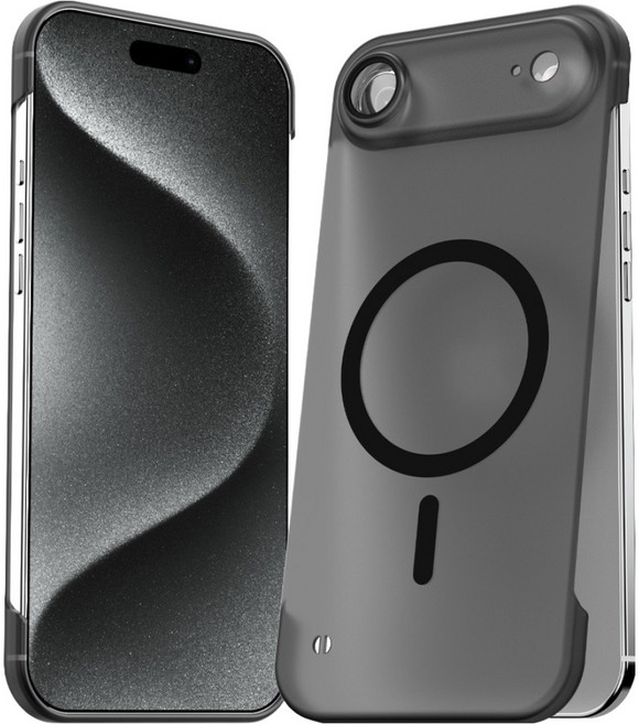 뉴클 프레임리스 리얼 생폰 그립감 반투명 맥세이프 슬림핏 휴대폰 케이스