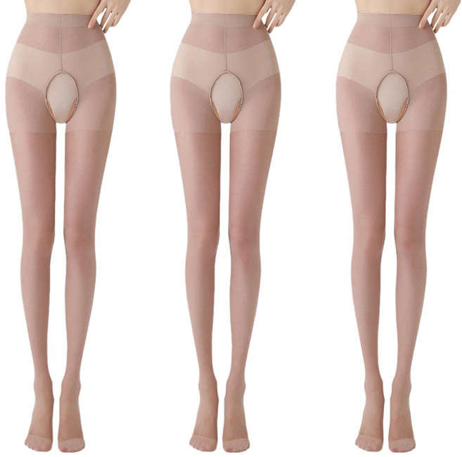 TheSirup 女性用Y區開口彈力褲襪 15D 3入組