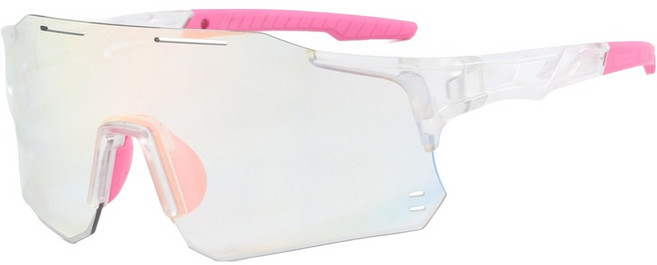 쿠엔제이 변색 스포츠 선글라스 보호안경, 핑크 변색핑크파노라마, 1개