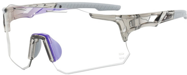 Cuenjay 變色運動太陽眼鏡 護目鏡, 灰色 變色藍, 1個