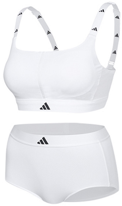 아디다스 여성용 스퀘어넥 스포티 브라 + 팬티 세트