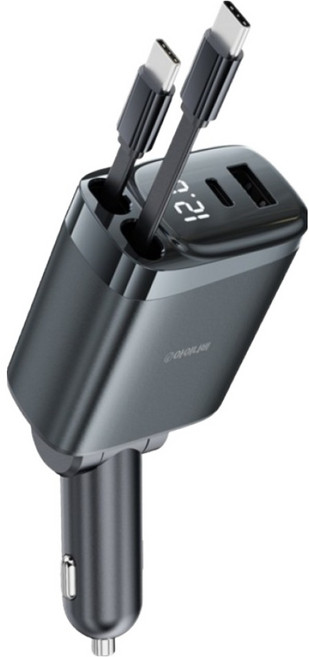 아이나비 릴타입 4in1 멀티 고속 차량용 시거잭 PD 65W 충전기, 스페이스그레이, ICA-BB52-SG