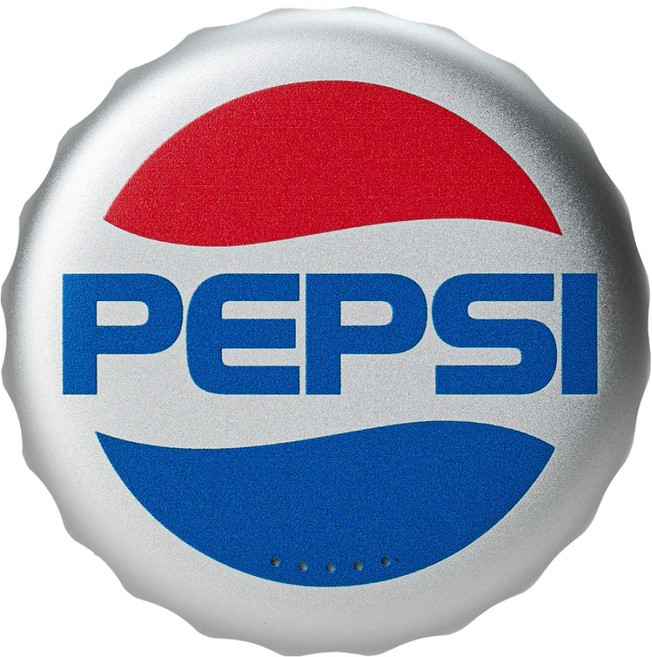 펩시 병뚜껑 마그네틱 맥세이프 호환 2 in 1 유무선 보조배터리 4000mAh C타입, 레드 + 블루, PEP-MSCC01