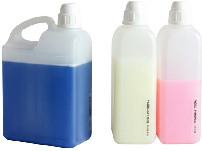 메가스토어 사각 세제 소분용기 2L x 3p + 라벨지 세트, 반투명, 1세트