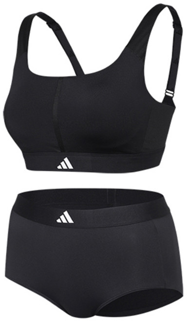 아디다스 여성용 스퀘어넥 스포티 브라 + 팬티 세트