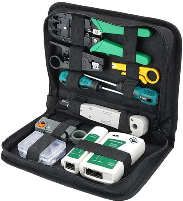종원 랜 압착기 랜테 스터기 커넥터 인터넷랜선 네트워크 공구 랜툴세트 RJ45, 1세트